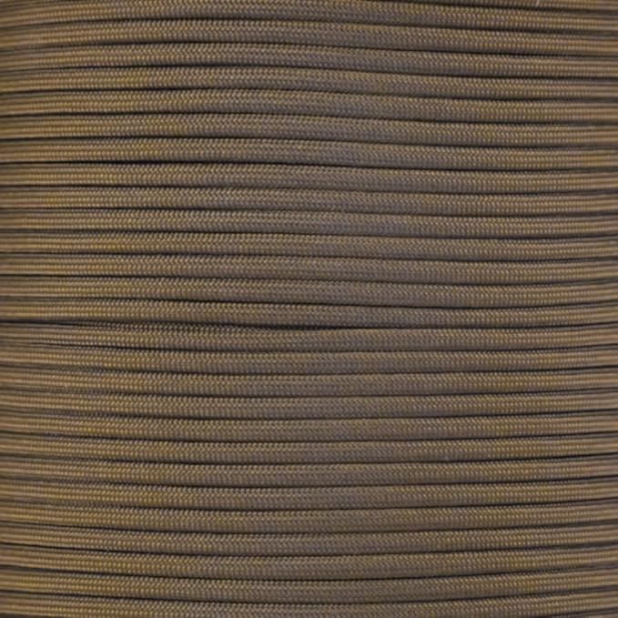 Paracord Planet Solid Color 550lb Paracord – 7 Strand Type III Nylon Cord for Indoor and Outdoor Tasks – New Brown (1,000 ft)