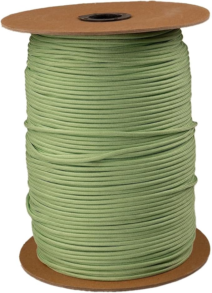 Paracord Planet Solid Color 550lb Paracord – 7 Strand Type III Nylon Cord for Indoor and Outdoor Tasks – Matcha Latte (250 ft)