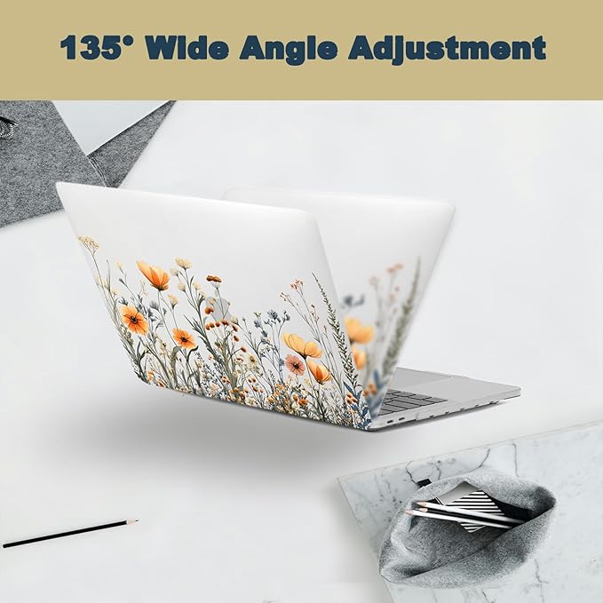 Hard Shell for MacBook 12 inch Case Retina 2015 2016 2017 Release (Model A1534),Plastic Protective Laptop Cover & Keyboard Cover Skin for Apple MacBook Air 12",Clear Flowers