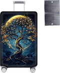 Luggage Cover Protector for 19-20 Inch Suitcases, TSA Approved Elastic Travel Suitcase Covers, Anti-Scratch Washable Luggage Sleeve for Carry On & Checked Bags, Tree of the Universe