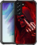for Samsung Galaxy S21 Case, Gestures Funny Skull Pattern Graphic Design Girl Boy Soft Silicone Hard Acrylic Shock Protection for Samsung Galaxy S21
