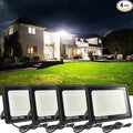 4Pack LED Flood Light Outdoor,250W LED Work Light 26500lmwith 6FT US Plug,IP66 Waterproof Exterior Security Lights,6000K Daylight White Outside Floodlights Slim Design for Playground Yard