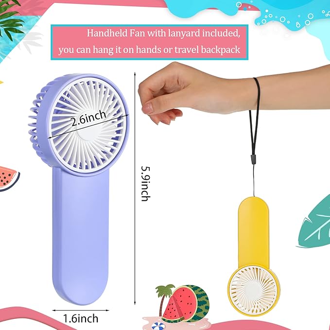 Sumind 36 Pcs Small Personal Portable Fan Mini Handheld Bulk 1 Speed Electric Cute Battery Powered for Neck Lash Makeup Women Men Travel Camping Indoor Outdoor Summer (4 Colors)
