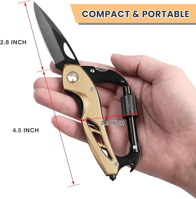 FUNBRO Multitool knife, Gift for Men (Gold)