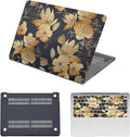 Laptop Case for New MacBook Pro 13 inch M1 M2 2016-2022 Release (Model A2338 A2289 A2251 A2159 A1989 A1708 A1706),Arts Pro 13.3" Hard Case Cover & Keyboard Cover,Blue Gold Floral