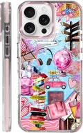 Case for iPhone 16 Pro,[Compatible with MagSafe],Cover Holiday Trip World Map Phone Case Design，for Women Girls Magnetic Clear Cover - Slim, Sleek, & Shockproof Protection