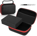 Relaxweex EVA Hard Case with Customizable Foam 7.8 x 6.3 x 3.5 Inch Protective EVA Carrying Case Shockproof Outdoor for Camera, Digital Products, Electronic Instruments with Knife, Black and Red