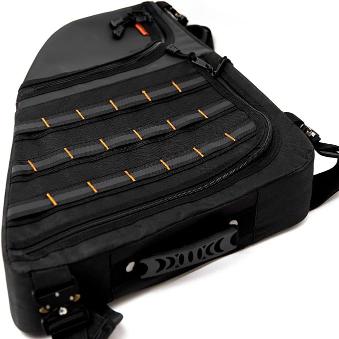 Recon Compatible Cargo Storage System for Jeep Wrangler JK/JL 2-Door – Heavy Duty Nylon Side Rack Organizer Bags, Weather-Resistant Black Overhead Gear Pack by XG Cargo