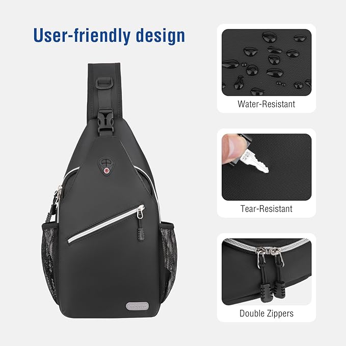 MOSISO Sling Backpack, Multipurpose Crossbody Shoulder Bag Travel Hiking Daypack