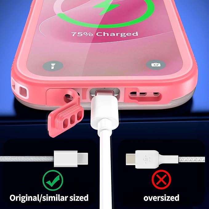 SPORTLINK for iPhone 17 Pro Case - IP68 Waterproof Military Protective Full Body Heavy Duty Shockproof 360 Sealed Dustproof with Camera Screen Protector Phone Cover for iPhone 17 Pro 6.3" Pink