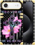 for iPhone 17 Air Case Luxury Golden Decoration for Girl Women Soft TPU Shockproof Protective Hard PC Back for iPhone 17 Air Crazy Pattern Praying Cross Hands