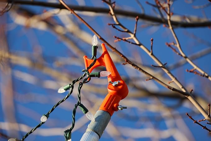 EZ SMART Handy Hook, Multi-Purpose Utility Hook, Adjustable Elbow, Screw on to Standard Thread Extension Pole for Hanging Bird Feeders, Christmas Lights, Ropes, Boats, Pool, and More