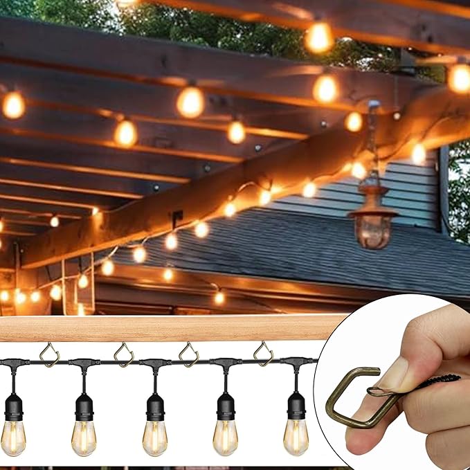 120 Pcs Bronze Eye Hooks Screw Heavy Duty,Ceiling Hooks for Hanging Plants,String Lights,Cup,Wind Chime,Bird Feeders. Plant Hanger Indoor&Outdoor