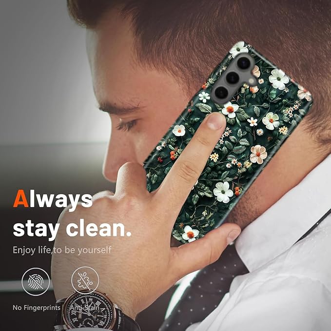 Compatible for Samsung Galaxy S26 Plus 5G Case, Dual Layer Heavy Duty 2 in 1 Shockproof Protective Phone Case,Floral Elegance