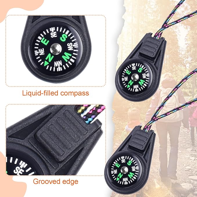 25 Pack Compass for Kids Mini Compasses Bulk Kids Toy Compass for Party Favor/Hiking/Scout Classroom Learning Directions
