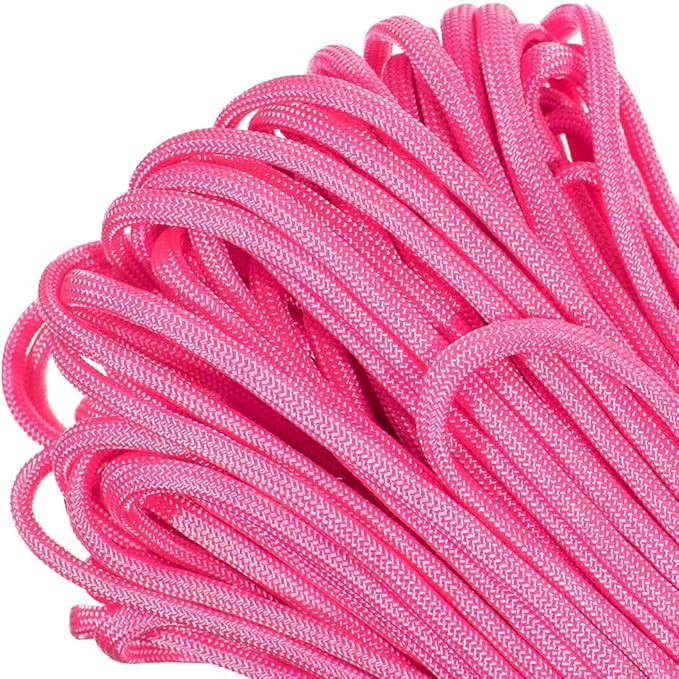 Paracord Planet 550lb Commercial Grade Paracord – 7 Strand Type III Nylon Parachute Cord Hanks for Hiking, Camping, and Fishing – 30+ Colors and Lengths of 50' and 100'