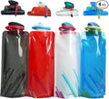 4 Pack Collapsible Water Bottles for Travel – 24oz Foldable Water Bottle with Leakproof Lid, Food-Grade Silicone Portable Reusable BPA-Free Water Bottle for Hiking,Sports,Camping,Biking