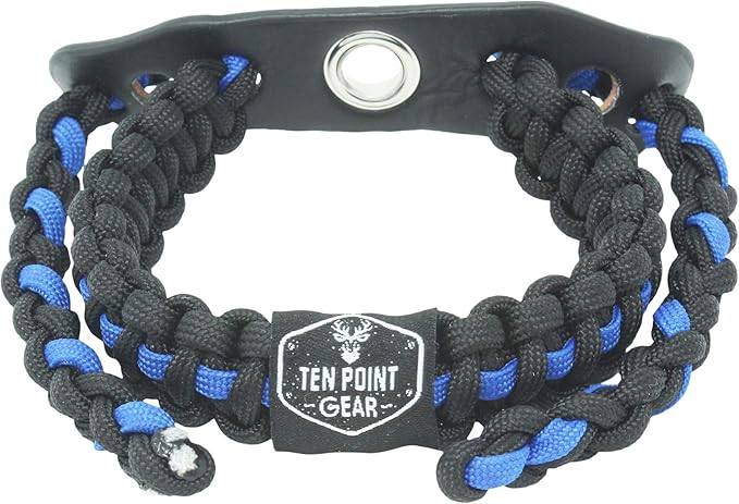 Bow Archery Wrist Sling 550 Paracord - Survival Hunting Shooting - 100% Full Grain Leather with Metal Grommet (Multiple Camo Options)