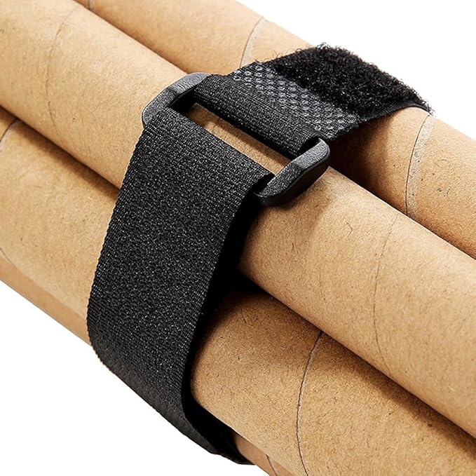 12 Pack (16 x 1 Inch) Reusable Fastening Cable Ties and Cable Straps,Adjustable Multi-Purpose Hook and Loop Straps Nylon Cable Ties Organizer Fastener Management Wire Straps