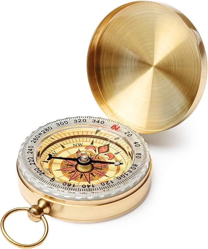Camping Survival Compass Metal Compass Kids Compass for Hiking Camping Hunting Outdoor Military Navigation Tool