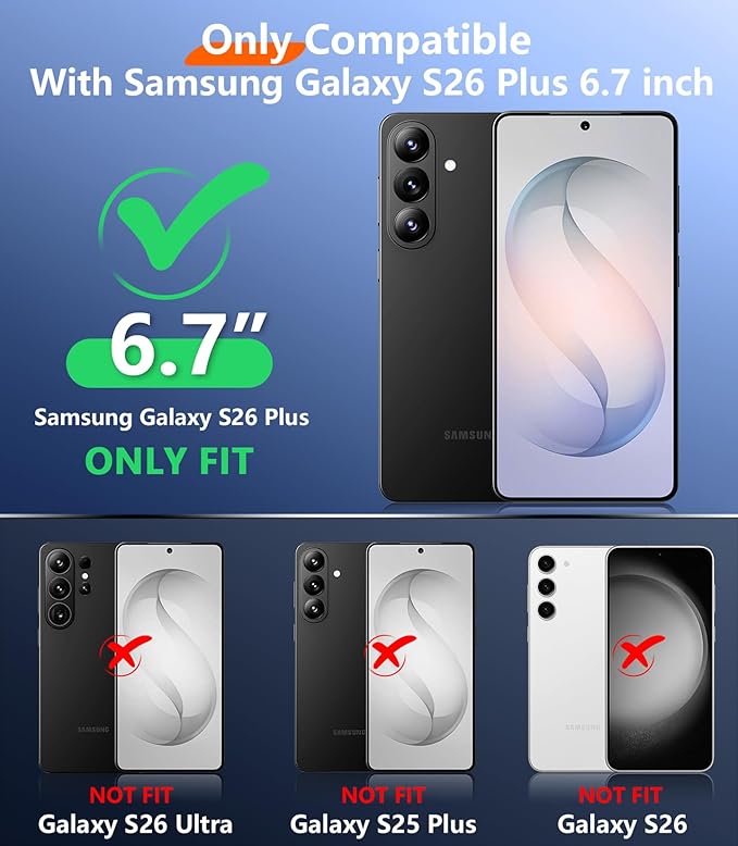Temdan Designed for Samsung Galaxy S26 Plus Case Waterproof, Built-in Lens & Screen Protector Military Shockproof Dropproof IP68 Underwater Full Body Phone Case for Galaxy S26 Plus 5G 6.7"-Purple