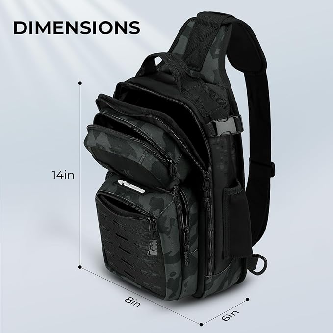 KastKing BlowBak Tactical Sling Tackle Bag-Lightweight Fishing Backpack Storge Fishing Gear and Equipment,Gift for Men