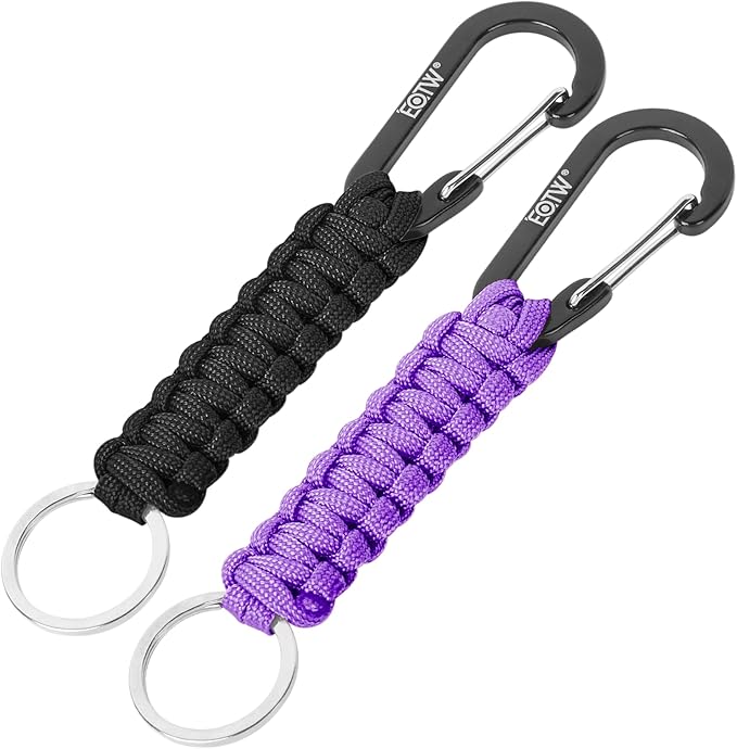 EOTW Paracord Keychain for Men Women Paracord Carabiner Backpack Keychain with Aluminum Clip for Camping Hiking Outdoor Gear