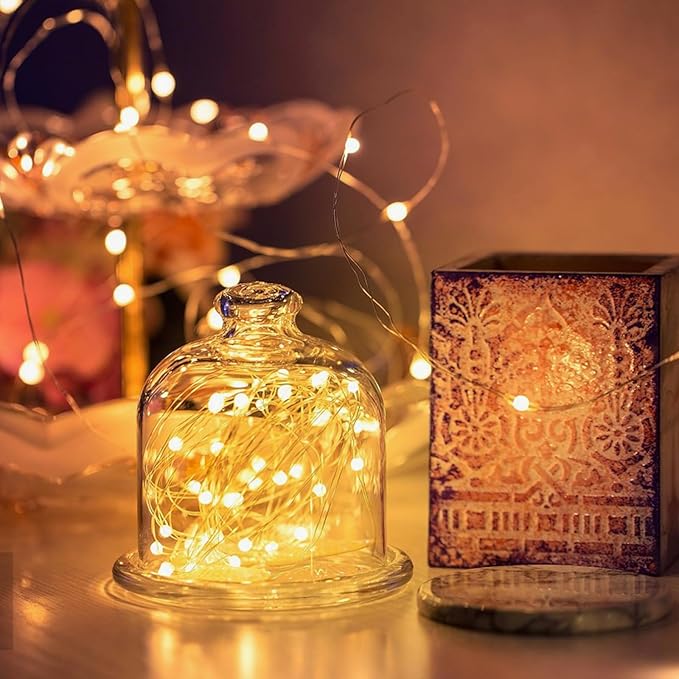 4Pack 240LED Christmas Fairy Lights Battery Operated with Remote, Waterproof String Lights with Timer for Indoor & Outdoor, Twinkle Lights Battery Power for Bedroom Christmas Decorations(Warm White)