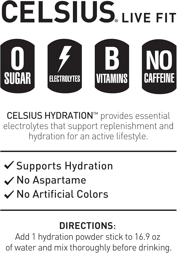 CELSIUS HYDRATION™ Arctic Cherry, Sugar Free Electrolyte Hydration Drink Mix (Pack of 14)
