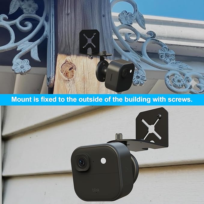 2-in-1 Metal Camera Mount for Blink Outdoor 4 & Blink Mini, （2026 Upgrade Big Suction with 360° Adjustable Bracket, Window Suction or Screw Wall Mount, Heavy Duty, Black