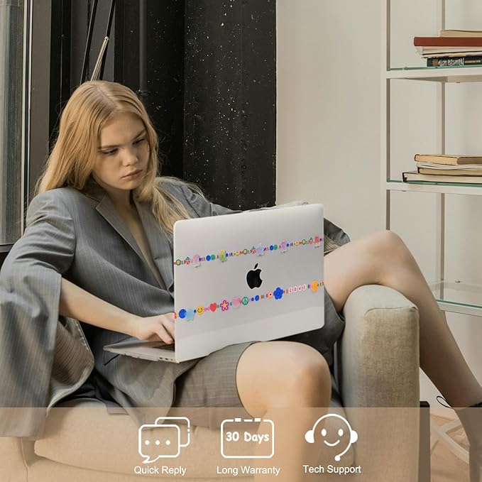 Case for New MacBook Pro 15 inch 2019 2018 2017 2016 Release (Model A1990 A1707),Anti-Fingerprint Hardshell Protective Case Cover & Keyboard Cover for Pro 15.3",Smiley Flower