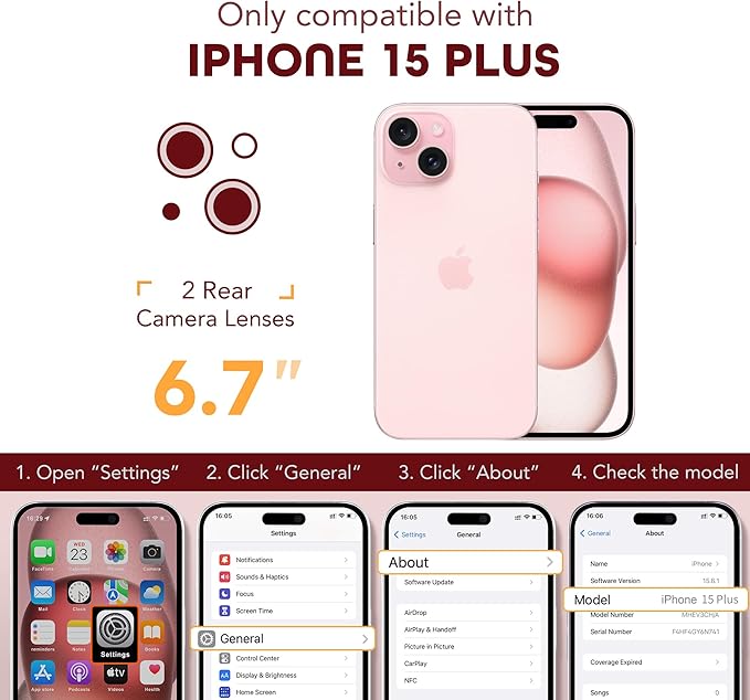 TIESZEN for iPhone 15 Plus Case, Compatible with MagSafe, Built-in Privacy Screen Protector and Camera Protection, Anti Spy Full Body Dustproof Shockproof Hard Phone Case 6.7", Light Pink