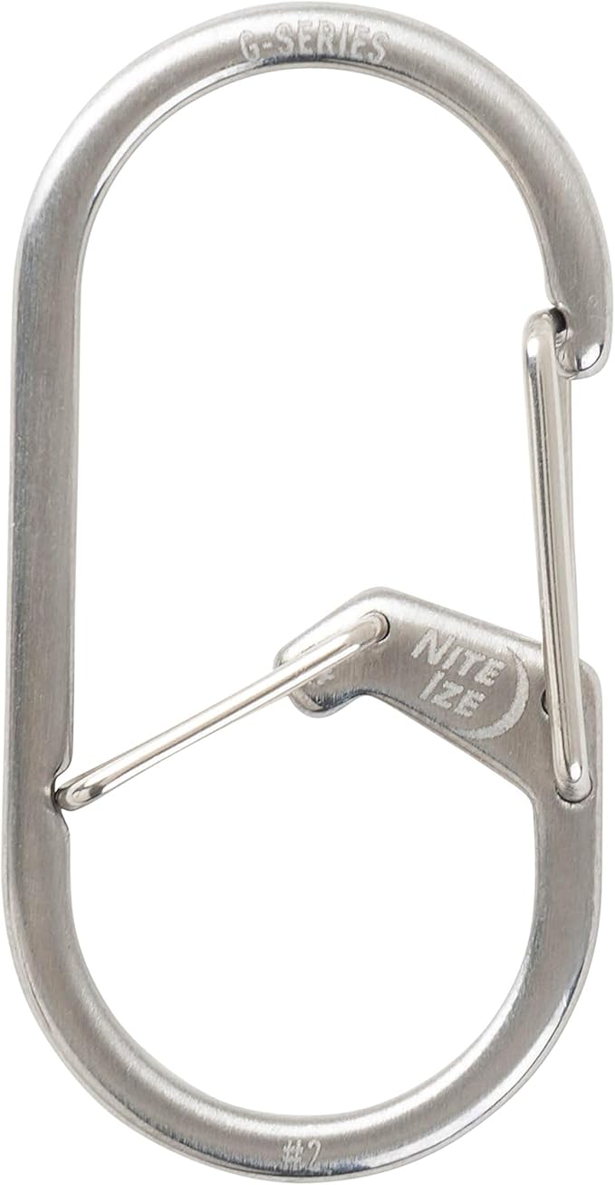 Nite IZE GS2-11-R6 G-Series Dual Chamber Carabiner, Stainless Steel