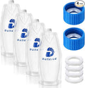 1L Collapsible Water Filter Bags and Water Filter Coupling Kit Compatible with 28mm External Threaded Filters, Foldable Backpacking Bottle for Traveling, Hiking, Camping - 4 × 33.8oz