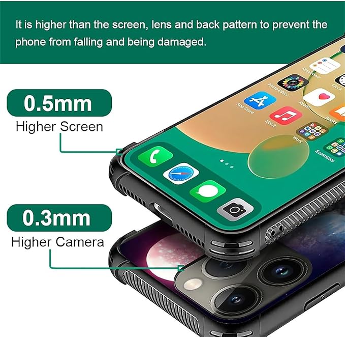 for iPhone 13 Pro Max Case, Star Two Wolfs Howling Pattern Graphic Design Girl Boy Soft Silicone Hard Acrylic Shock Protection for iPhone 13 Pro Max