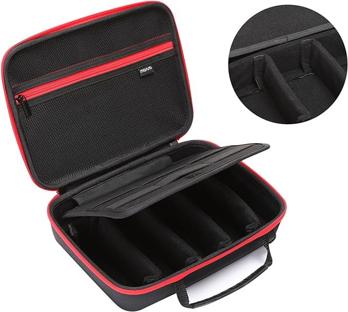 MOSISO Camera Case Compatible with GoPro Hero 13/12/11/10/9/8/7, Hard Travel Carrying Case Compatible with AKASO EK7000/V50/Brave 4/7 LE/8, EVA Case with Handle & Snap Hook for Action Camera, Black