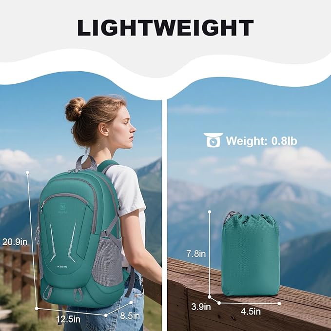 MIYCOO Backpack - Ultra Lightweight Packable Backpack for Travel Camping, Hiking Back Pack Waterproof Foldable Daypack for Men Women Green