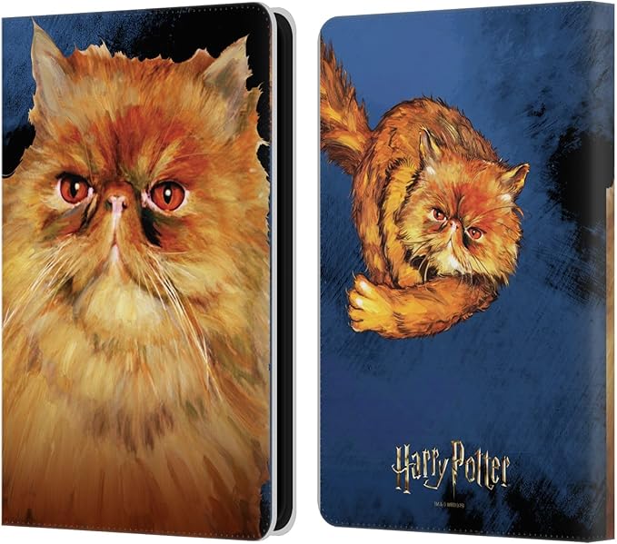 Head Case Designs Officially Licensed Harry Potter Crookshanks Prisoner of Azkaban II Leather Wallet Case Compatible with Amazon Kindle 11th Gen (2024)