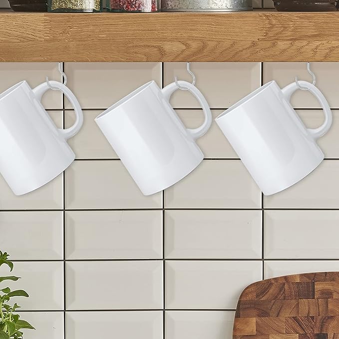 Cup Screw Hooks,1-1/2 inch Metal Screw in Ceiling Hooks 45 Pack Plant Hanger Wind Chimes Kitchen Cup Hooks Great for Hanging Indoor & Outdoor Use(Silver)
