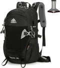 35L Hiking Backpack Detachable Frame Backpack with Rain Cover Waterptoof Travel Backpack for Women Men Daypack for Camping (Black)