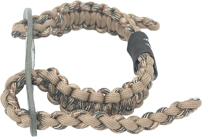 Realtree® Paracord Archery Bow Wrist Sling - 100% Full Grain Leather 550 Paracord