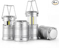 Lichamp LED Camping Lantern, 4 Pack Battery Powered Flashlight for Power Outages, Portable Collapsible Hanging Light Essential for Home, Outdoor, Emergency Lamp Survival Kit Gear for Hurricane, B4SL