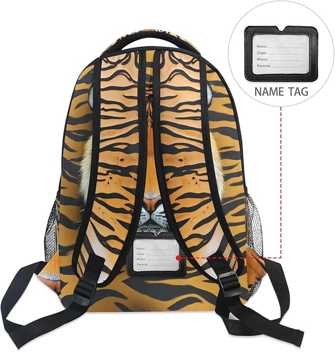 Wamika Tiger Kids Backpack Zebra Giraffe School Backpacks Boys Girls Preschool Book Bag
