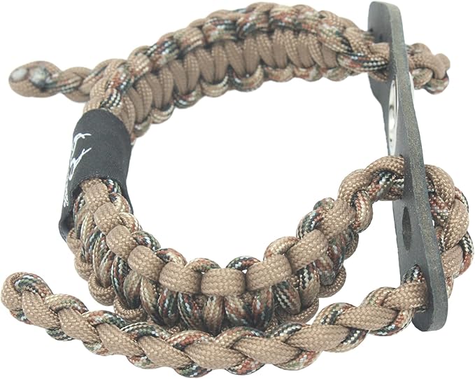 Realtree® Paracord Archery Bow Wrist Sling - 100% Full Grain Leather 550 Paracord