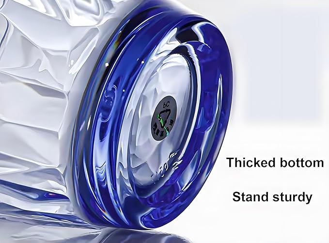 10 Oz Unbreakable Tritan Drinking Glasses Shatterproof Acrylic Glasses Drinkware BPA Free Hard Plastic Cups Reusable Kitchen Water Glasses Drinking Set of 6 (Blue)