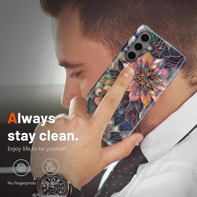 Compatible for Samsung Galaxy S26 Ultra 5G Case, Dual Layer Heavy Duty 2 in 1 Shockproof Protective Phone Case,Blooming Purple Flower