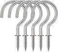 Cup Screw Hooks,1 inch Metal Screw in Ceiling Hooks 100 Pack Plant Hanger Wind Chimes Hooks Great for Hanging Indoor & Outdoor Use(Silver)