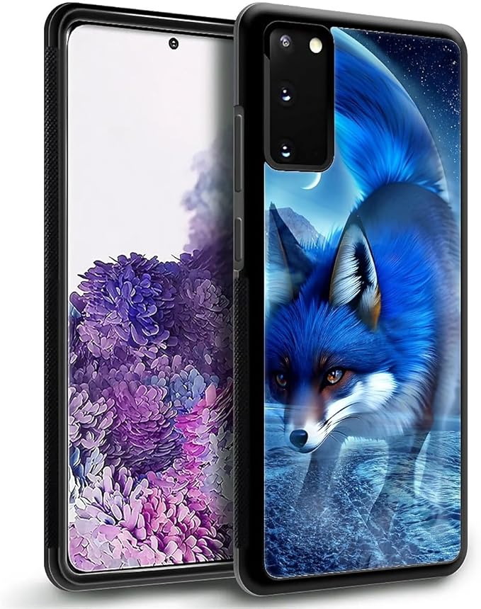 for Samsung Galaxy S20 Plus Case, Snowy Mountain Fox Lake Pattern Graphic Design Girl Boy Soft Silicone Hard Acrylic Shock Protection for Samsung Galaxy S20 Plus