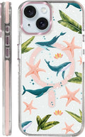 Case for iPhone 13/14,[Compatible with MagSafe],Sealife Whale Ocean Wildlife Clear Phone Case Design，for Women Girls Magnetic Clear Cover - Slim, Sleek, & Shockproof Protection