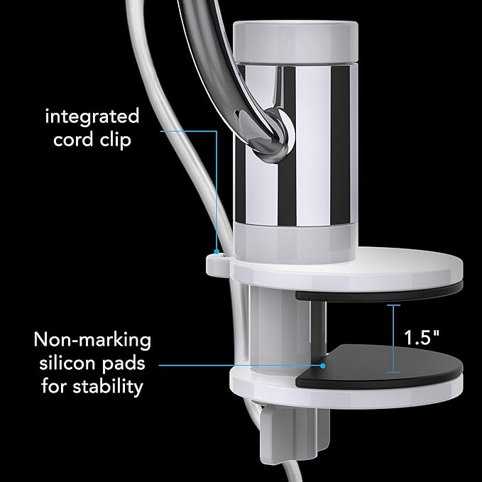 Vornado Pivot Clip Personal Air Circulator, 3-Speed, Portable Desk Fan with Multi-Surface Clip, 360-Degree Adjustable Axis, 9 in Tall, 4 in Diameter, Whisper Quiet, Ice White